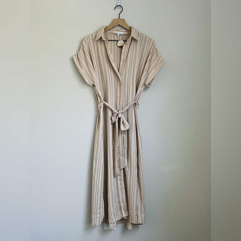 FSL+apparel Button-down Midi Dress